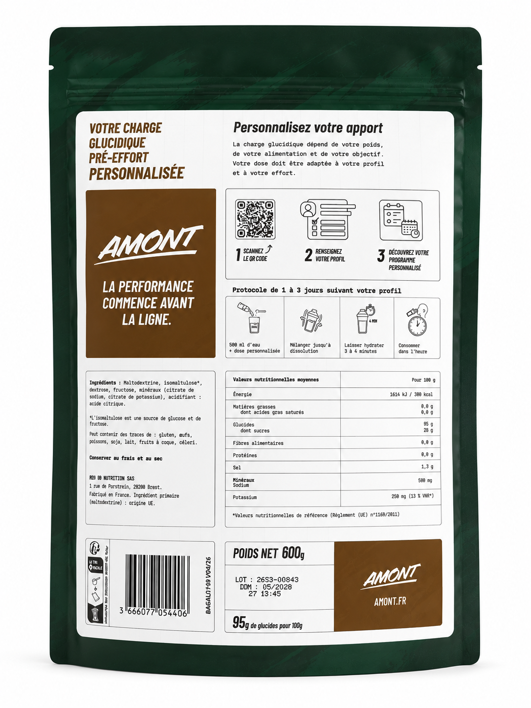 Poudre de charge glucidique Amont